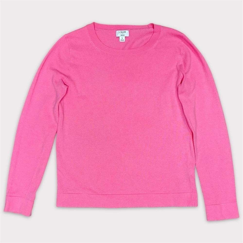 J.Crew Teddie Merino Wool Blend Crewneck Sweater Pink Size S EUC